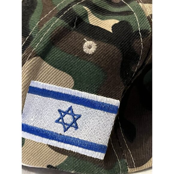 Isreali Army Camo Hat OS National Flag Snap Back OOAK - Picture 6 of 9